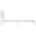 Miniatyrbillede 4 af 8: vidaXL sengeramme med sengegavl 120x200 cm metal hvid