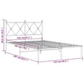 Miniatyrbillede 7 af 8: vidaXL sengeramme med sengegavl 120x200 cm metal hvid