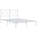 Miniatyrbillede 1 af 8: vidaXL sengeramme med sengegavl 120x200 cm metal hvid