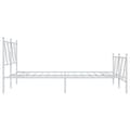 Miniatyrbilde 4 av 8: vidaXL Sengeramme i metall med hode- og fotgavl hvit 137x190 cm