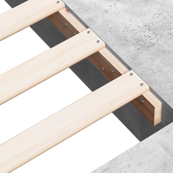 vidaXL Sängram betonggrå 90x200 cm konstruerad trä