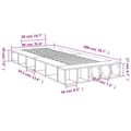 Miniatyrbild 9 av 10: vidaXL Sängram betonggrå 90x200 cm konstruerad trä