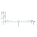 Miniatyrbilde 4 av 8: vidaXL Sengeramme i metall med hodegavl hvit 183x213 cm