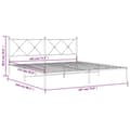 Miniatyrbilde 7 av 8: vidaXL Sengeramme i metall med hodegavl hvit 183x213 cm