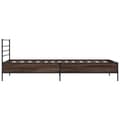 Miniatyrbilde 4 av 9: vidaXL Sengeramme brun eik 90x200 cm konstruert tre og metall