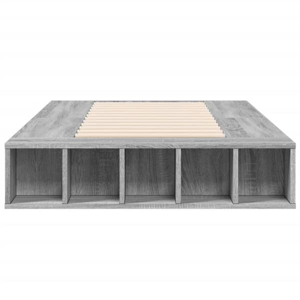 vidaXL sengeramme 75x190 cm konstrueret træ grå sonoma-eg