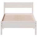 Miniatyrbilde 3 av 9: vidaXL Sengeramme uten madrass hvit 75x190 cm heltre furu