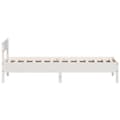 Miniatyrbilde 4 av 9: vidaXL Sengeramme uten madrass hvit 75x190 cm heltre furu