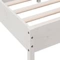 Miniatyrbilde 6 av 9: vidaXL Sengeramme uten madrass hvit 75x190 cm heltre furu