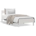 Miniatyrbilde 9 av 9: vidaXL Sengeramme uten madrass hvit 75x190 cm heltre furu