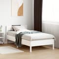 Miniatyrbilde 2 av 9: vidaXL Sengeramme uten madrass hvit 75x190 cm heltre furu