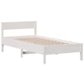 Miniatyrbilde 1 av 9: vidaXL Sengeramme uten madrass hvit 75x190 cm heltre furu