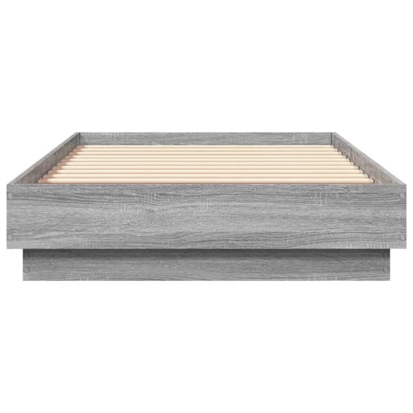 vidaXL Sengeramme grå sonoma 75x190 cm konstruert tre