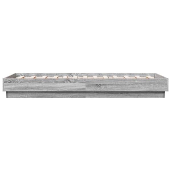 vidaXL Sengeramme grå sonoma 75x190 cm konstruert tre