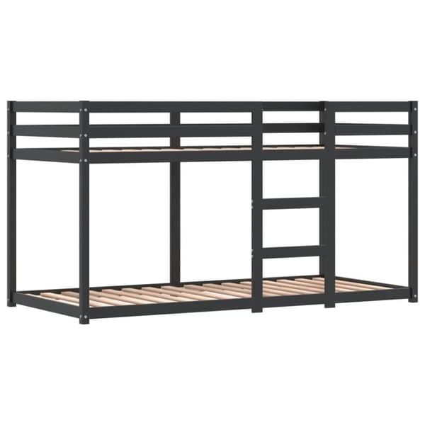 vidaXL Parvisänky verhoilla pinkki 90x200 cm täysi mänty