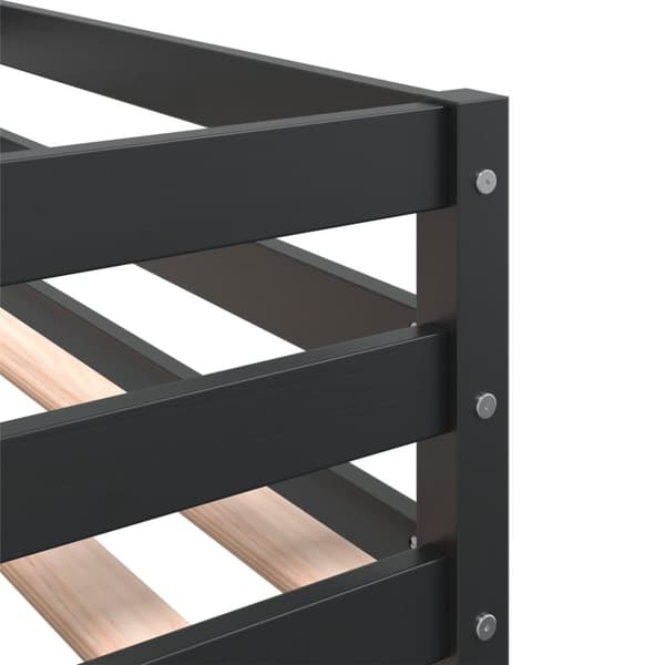 vidaXL Parvisänky verhoilla pinkki 90x200 cm täysi mänty