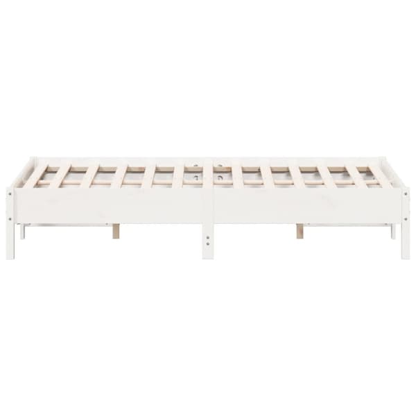 vidaXL Sengeramme uten madrass hvit 140x200 cm heltre furu