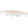 Miniatyrbilde 5 av 9: vidaXL Sengeramme uten madrass hvit 140x200 cm heltre furu
