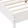 Miniatyrbilde 6 av 9: vidaXL Sengeramme uten madrass hvit 140x200 cm heltre furu