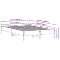 Miniatyrbilde 8 av 9: vidaXL Sengeramme uten madrass hvit 140x200 cm heltre furu