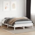 Miniatyrbilde 2 av 9: vidaXL Sengeramme uten madrass hvit 140x200 cm heltre furu