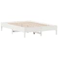 Miniatyrbilde 1 av 9: vidaXL Sengeramme uten madrass hvit 140x200 cm heltre furu