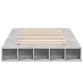 Miniatyrbilde 3 av 10: vidaXL Sengeramme betonggrå 140x190 cm konstruert tre