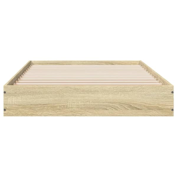 vidaXL Sängram sonoma-ek 75x190 cm konstruerad trä