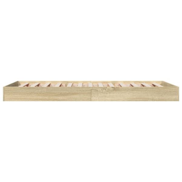 vidaXL Sängram sonoma-ek 75x190 cm konstruerad trä