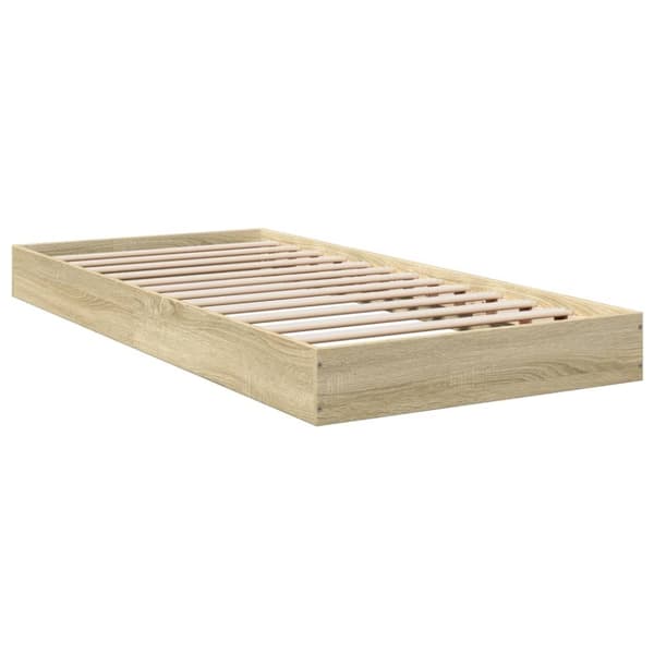 vidaXL Sengeramme uten madrass sonoma eik 75x190 cm konstruert tre