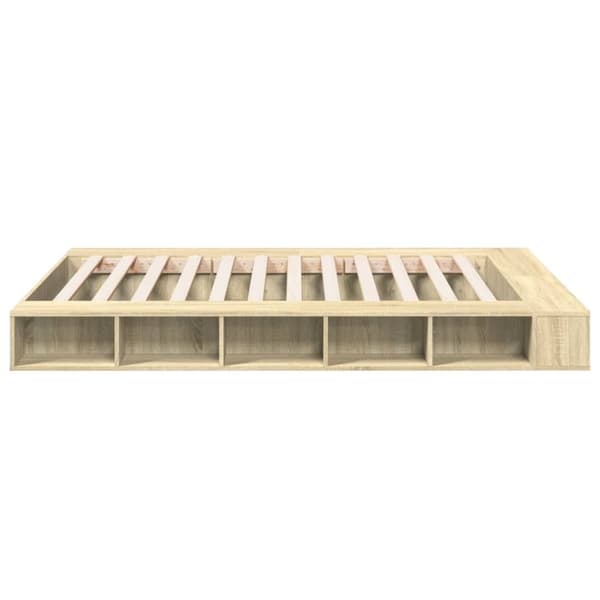 vidaXL sengestel 150x200 cm konstrueret træ sonoma-eg