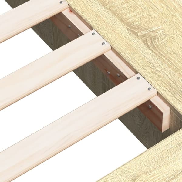 vidaXL sengestel 150x200 cm konstrueret træ sonoma-eg