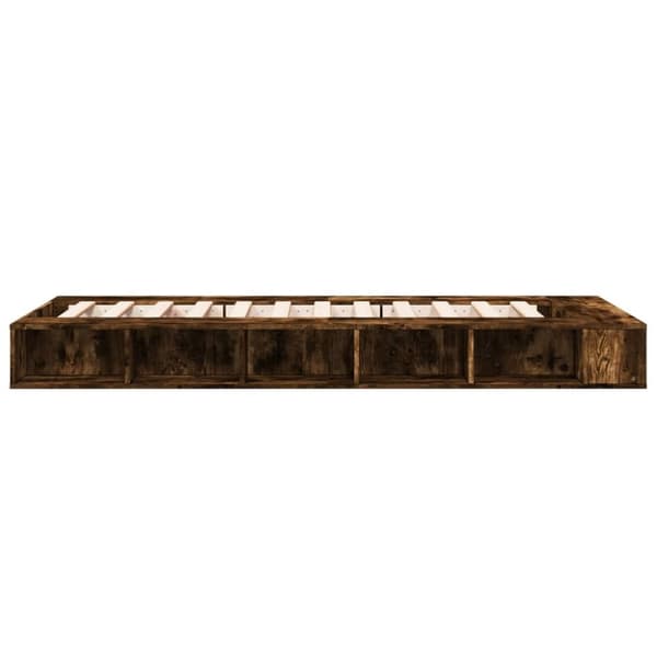 vidaXL Sengeramme røkt eik 90x190 cm konstruert tre