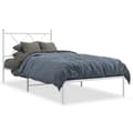 Miniatyrbilde 8 av 8: vidaXL Sengeramme i metall med hodegavl hvit 90x190 cm