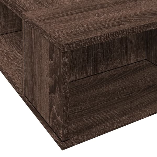 vidaXL Sängram brun ek 90x200 cm konstruerad trä