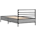 Miniatyrbillede 5 af 9: vidaXL sengeramme 90x200 cm konstrueret træ og metal grå sonoma-eg