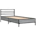 Miniatyrbillede 1 af 9: vidaXL sengeramme 90x200 cm konstrueret træ og metal grå sonoma-eg