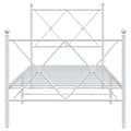 Miniatyrbilde 3 av 8: vidaXL Sengeramme i metall med hode- og fotgavl hvit 80x200 cm