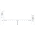 Miniatyrbilde 4 av 8: vidaXL Sengeramme i metall med hode- og fotgavl hvit 80x200 cm