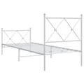 Miniatyrbilde 5 av 8: vidaXL Sengeramme i metall med hode- og fotgavl hvit 80x200 cm