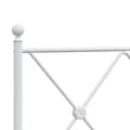 Miniatyrbilde 6 av 8: vidaXL Sengeramme i metall med hode- og fotgavl hvit 80x200 cm