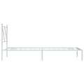 Miniatyrbilde 4 av 8: vidaXL Sengeramme i metall uten madrass med hodegavl hvit 75x190 cm