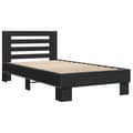 Miniatyrbilde 1 av 9: vidaXL Sengeramme svart 75x190 cm konstruert tre og metall