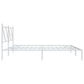 Miniatyrbilde 4 av 8: vidaXL Sengeramme i metall med hodegavl hvit 193x203 cm