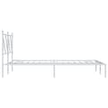 Miniatyrbilde 4 av 8: vidaXL Sengeramme i metall med hodegavl hvit 120x190 cm