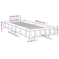 Miniatyrbilde 9 av 10: vidaXL Sengeramme røkt eik 75x190 cm konstruert tre