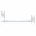 Miniatyrbilde 6 av 9: vidaXL Sengeramme i metall med hode- og fotgavl hvit 140x190 cm