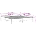 Miniatyrbilde 8 av 9: vidaXL Sengeramme uten madrass hvit 180x200 cm heltre furu