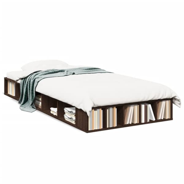 vidaXL Sengeramme brun eik 75x190 cm konstruert tre