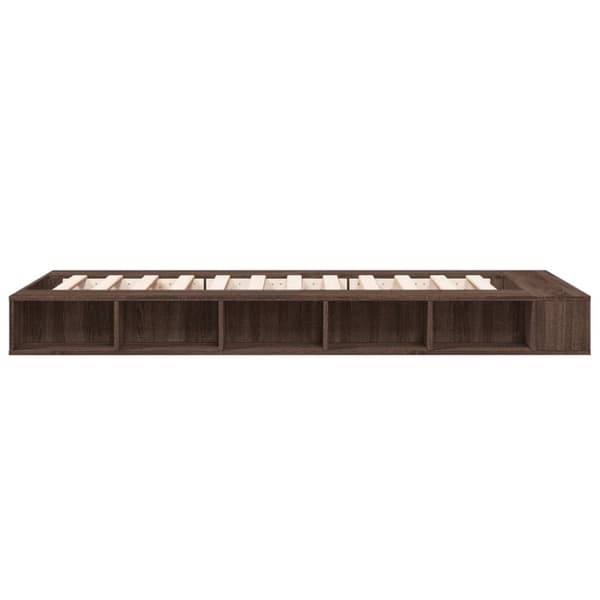vidaXL Sängynrunko ruskea tammi 75x190 cm tekninen puu